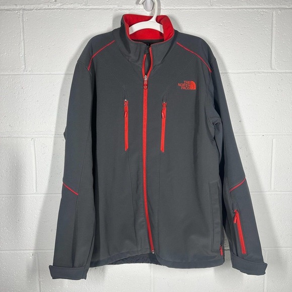The North Face Mens Apex Elevation PrimaLoft Insulated Jacket Large Gray Red - Picture 1 of 9